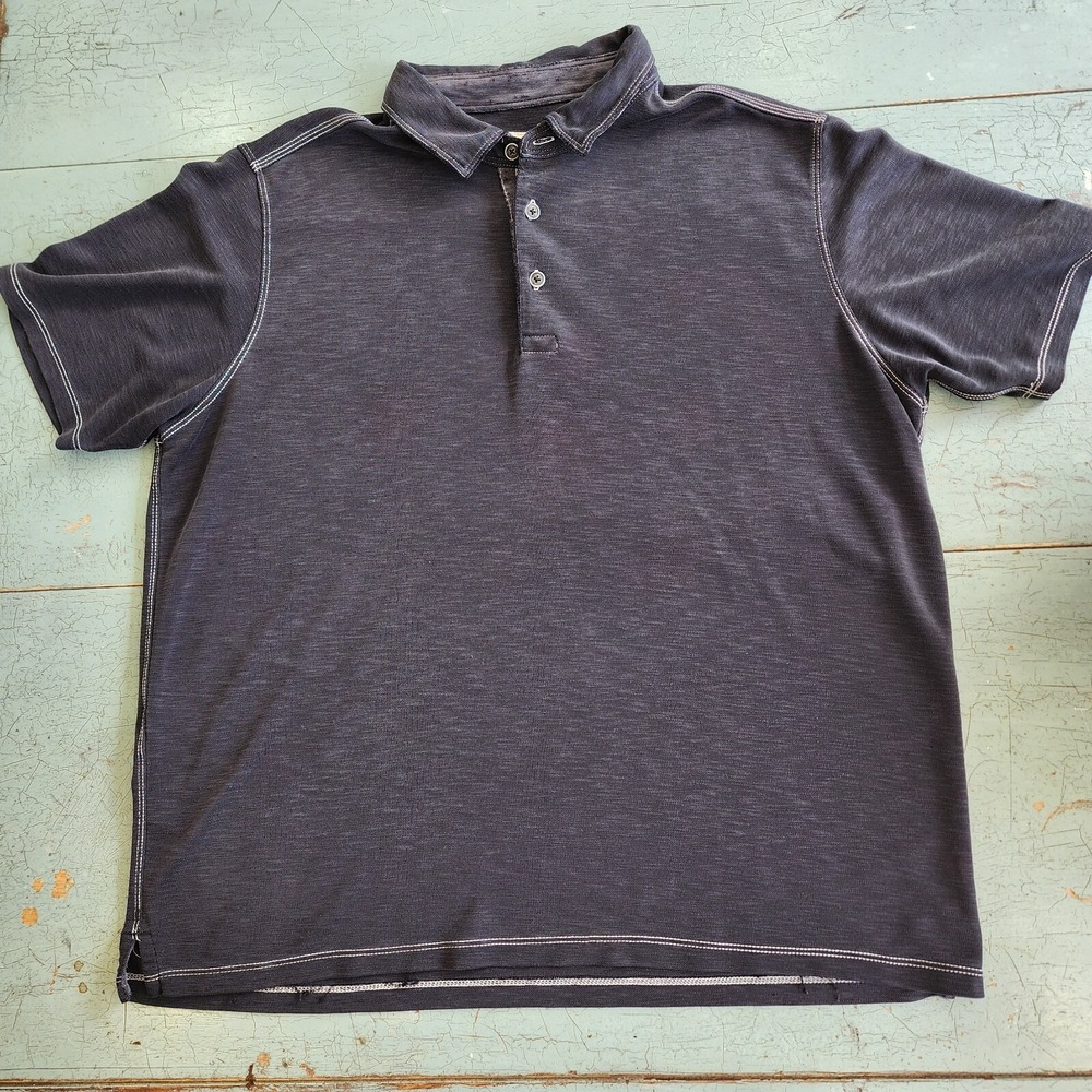 Tommy Bahama Polo Shirt Mens‎ XL Gray Model Marlin Logo Soft Touch Preppy